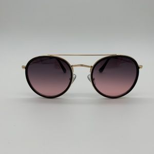 Cutout aviator sunglasses - Gold/Pink